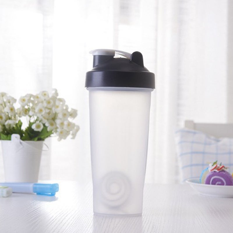 Large capacity 600ml fitness protein powder shake cup milkshake plastic mixing cup with scale can be set LOGO in stock Black 