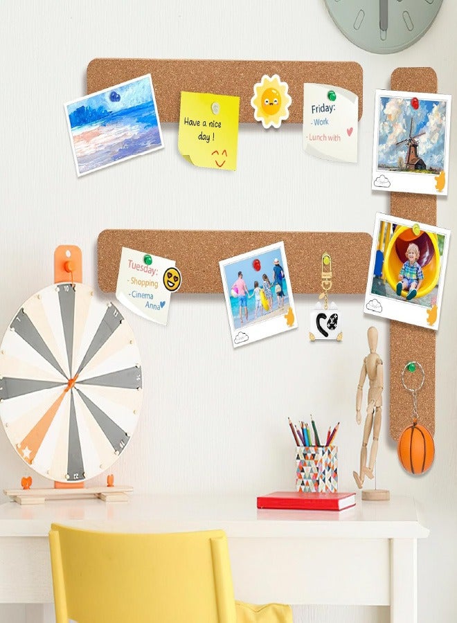 Generic Cork Board Strips, 3 Pack Cork Strips for Walls 15x2 Inch Small Cork Boards for Walls Self Adhesive with 50 Push Pins  - Image 5