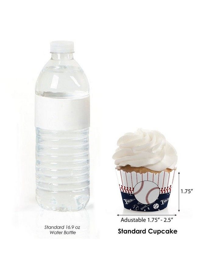 Big Dot of Happiness Batter Up Baseball Baby Shower Or Birthday Party Decorations Party Cupcake Wrappers Set Of 12  - Image 4