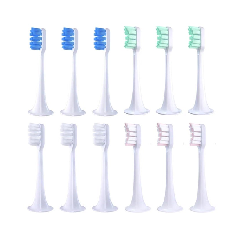 12pcs 4 Colors Soft Bristle Replacement Brush Heads For Oral Care Toothbrush - Image 2