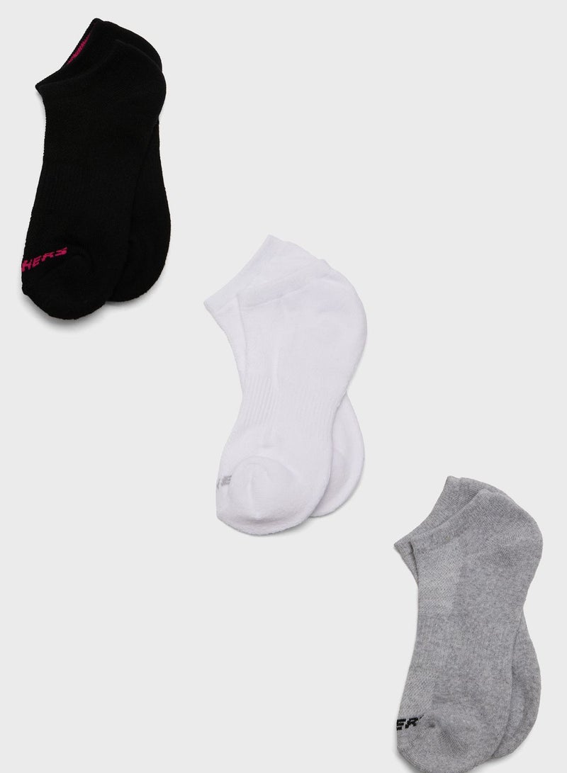 SKECHERS 3 Pack Terry No Show Socks - Image 1