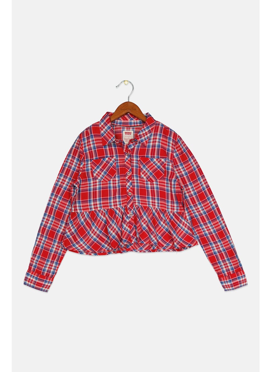 Kids Girl Plaid Long Sleeve Casual Shirt, Red Combo - pzsku/Z1EA14F9299AAF569C4D1Z/45/_/1737642056/228ae207-9e76-44e0-af5a-480623465439