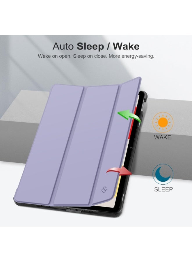 Tablet Cover Case with Pencil Holder, Soft TPU Back Trifold Stand Protective Smart Cover Flip, Auto Wake&Sleep For Xiaomi Redmi Pad Pro 12.1 Inch 2024 (Lavender) - Image 5