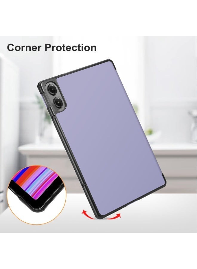 Tablet Cover Case with Pencil Holder, Soft TPU Back Trifold Stand Protective Smart Cover Flip, Auto Wake&Sleep For Xiaomi Redmi Pad Pro 12.1 Inch 2024 (Lavender) - Image 3