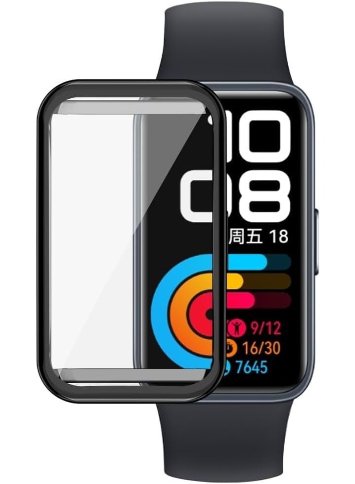 ten.tech Cases Compatible with Huawei Honor Band 6-Band 7 Smartwatch Men Women Watch Case Soft TPU Shockproof Bumper Cover Screen Protector Case for Honor Band 6 Accessories (Black) - Image 1