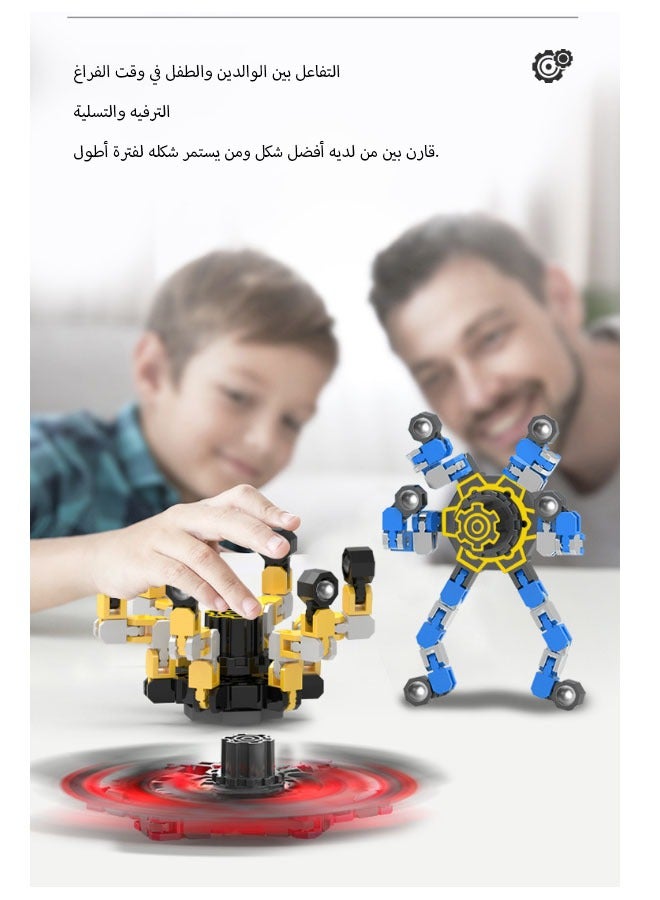Bukela Transformable Fidget Spinners  for Kids and Adults Stress Relief Sensory Toys for Boys and Girls Fingertip Gyros for ADHD Autism for Kids Gifts - Image 2