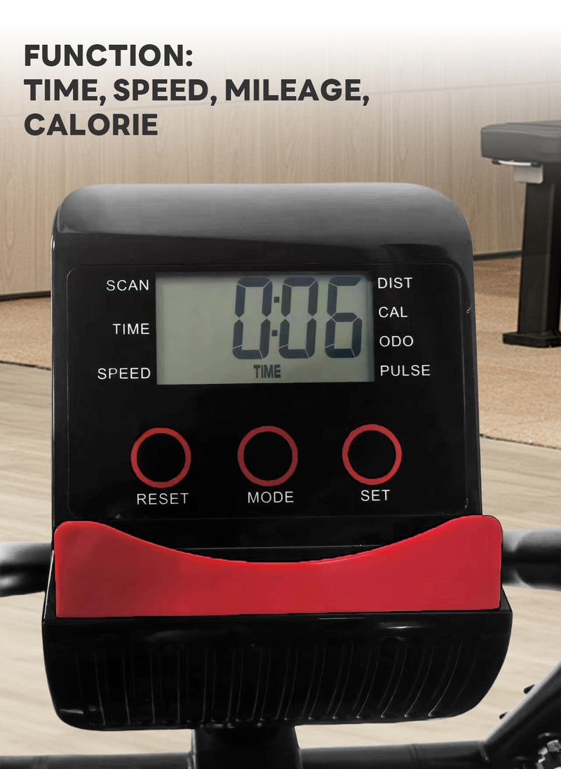 إي تي جي معدات اللياقة البدنية المنزلية الداخلية ، آلة بيضاوية ، دراجة ممارسة أفقية هادئة للغاية ، الوقت / السرعة / الأميال / السعرات الحرارية / معدل ضربات القلب - Image 4