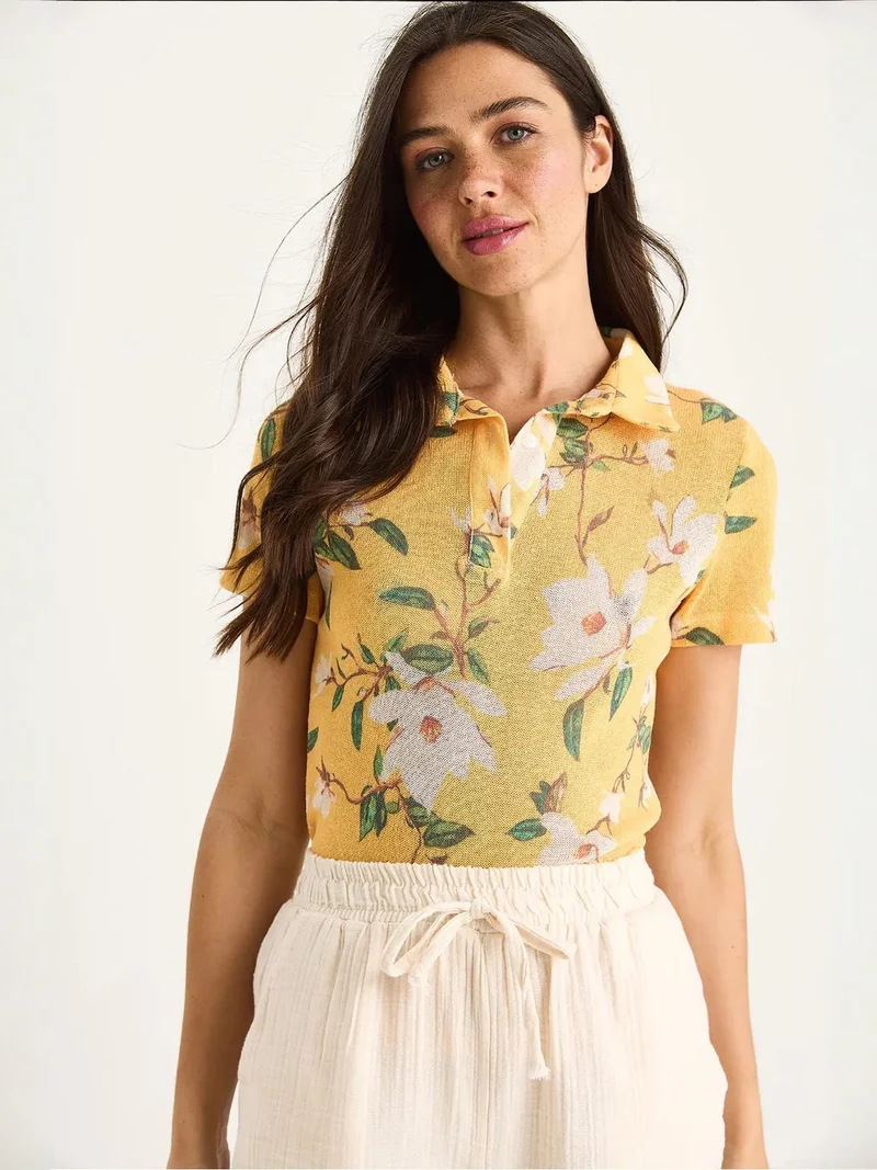 بيانكو لوتشي بلوزة بولو لوكسي بنقوش الزهور