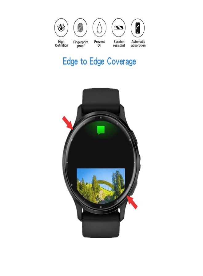 MIHENCE Compatible for Garmin Venu 3 Screen Protector, 3D Full Screen Coverage Case Curved Edge TPU Protective Film for Venu 3 45mm Smartwatch (3 PCS) - Image 4