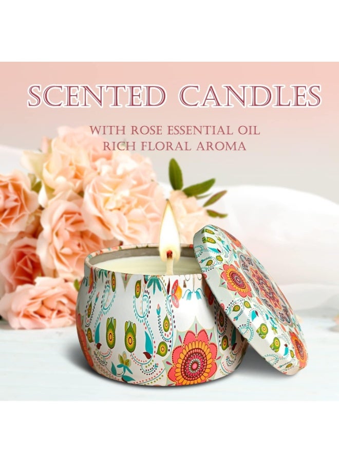شمعة معطرة من شمع الصويا الطبيعي 100% برائحة الورد داخل علبة معدنية أنيقة – شمعة عطرية تدوم حتى 20 ساعة، خالية من الدخان والمواد السامة، مثالية لتعطير المنزل وغرفة النوم والحمام والاسترخاء والتأمل والهدايا والديكور المنزلي - Image 5