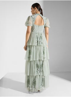 Maya Premium Embellished Tiered Skirt Maxi Dress  - Image 2