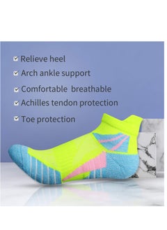 SYOSI 2 Pairs Running Socks for Women, Anti-Blister & Sweat-Wicking, Trainer, Light Weight, Athletic, breathable anti blister soft and light weight, Rose Pink, Fluorescent Green(UK(4-7)/EU(35-40))  - Image 3