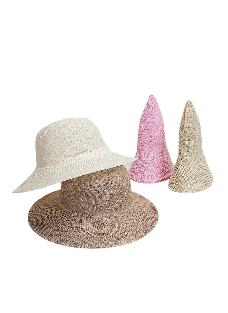 Generic - Hot Selling Farmer Straw Hat Woven Straw Hat Breathable Foldable Fisherman Hat Sun Hat Embryonic Lafite Straw Hat for Men and Women SummerPink. Pink. - Image 1