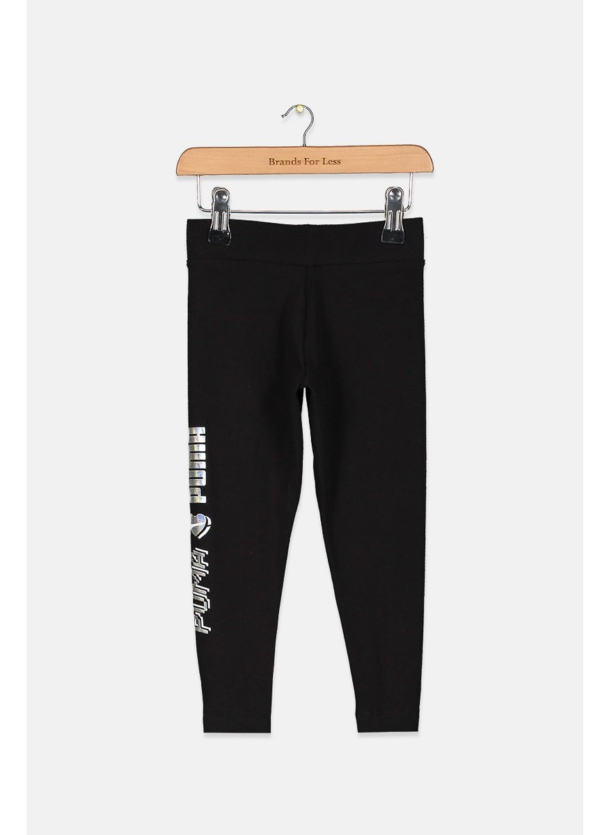 PUMA Toddler Girls Tight Fit Pull On Leggings, Black  - Image 2