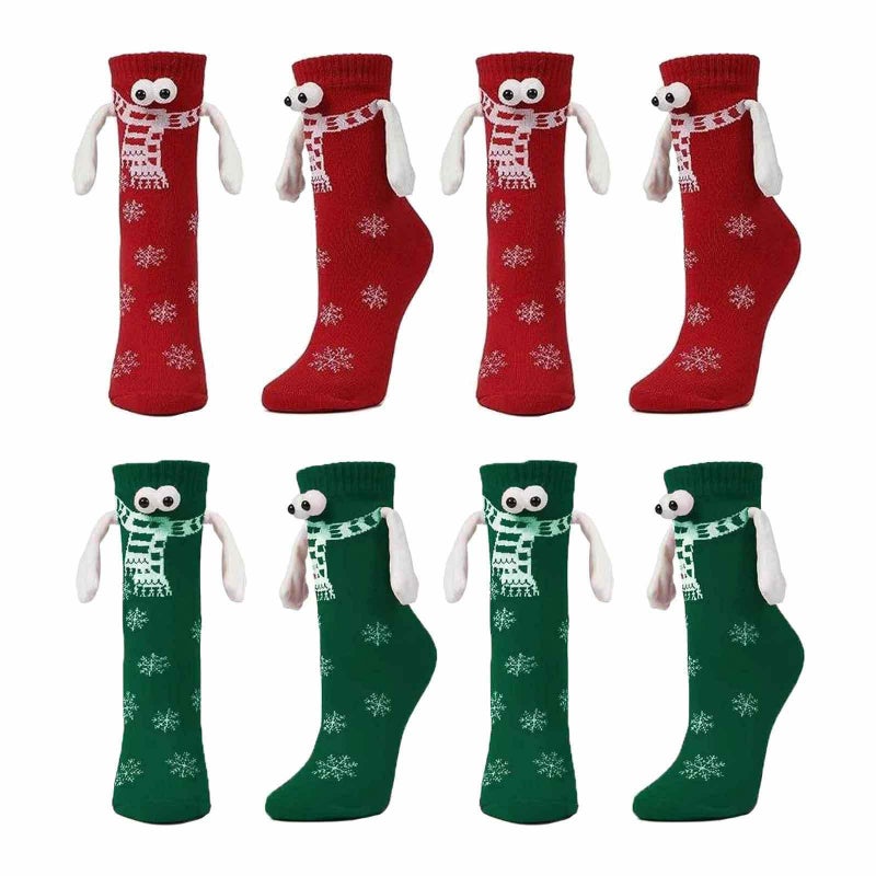 Decorations  Hand Socks Couple Socks Personalized Eyes Magnetic Magnet Automatic Pull - Image 2