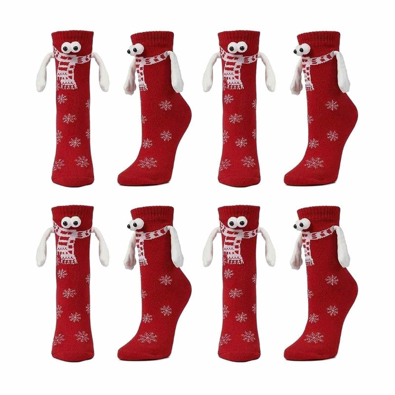 Decorations  Hand Socks Couple Socks Personalized Eyes Magnetic Magnet Automatic Pull - Image 1