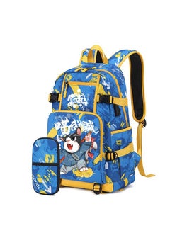 Junior High School Student Backpack Primary School Student Large Capacity School Bag  Pencil Case Set 41*14*28cm