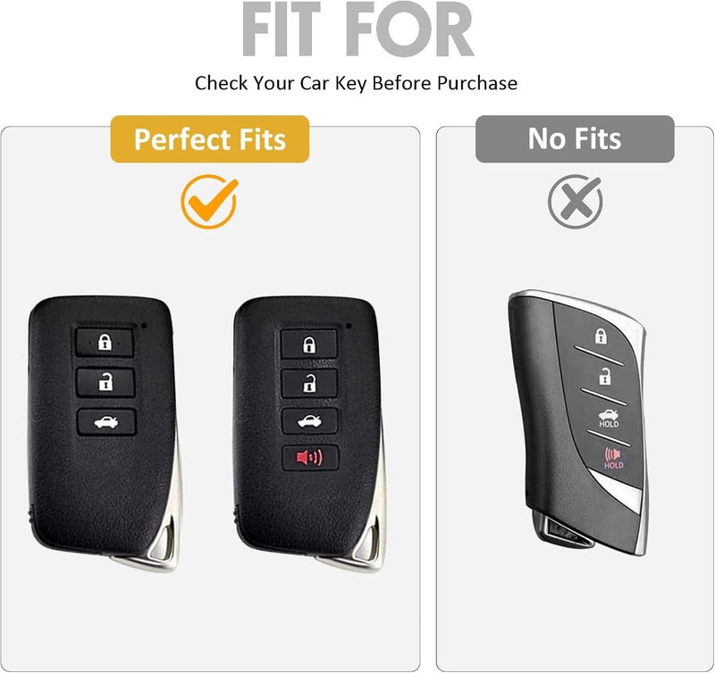 وركاس غطاء مفتاح ذكي بنمط 4 أزرق متوافق مع RX ES GS LS NX RS GX LX RC LC (رملي سريع - فضي) - Image 2
