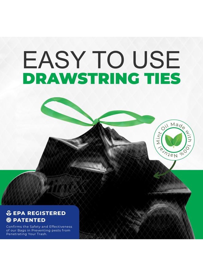 Mint-X Rodent Repellent Trash Bags, 1.3 Mil, Flat Seal, 46" Height x 33" Length, Black (Pack of 100) - MX3346XHB - Image 2