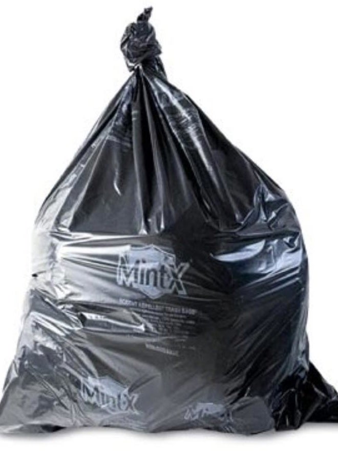 Mint-X Rodent Repellent Trash Bags, 1.3 Mil, Flat Seal, 46" Height x 33" Length, Black (Pack of 100) - MX3346XHB - Image 1