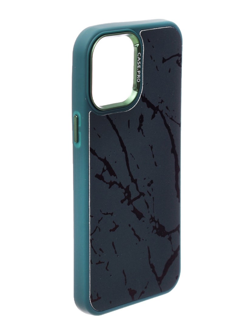 Generic - Silicone Back Phone Protection Cover With Amazing Design And Safety Edges For Iphone 12/13 Pro Max - Olive Black - Image 1
