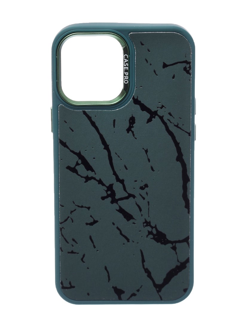 Generic - Silicone Back Phone Protection Cover With Amazing Design And Safety Edges For Iphone 12/13 Pro Max - Olive Black - Image 1