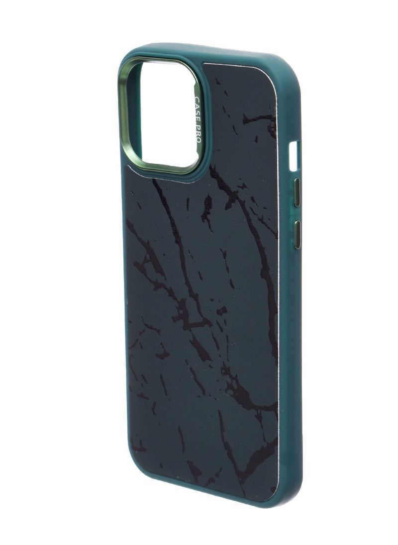 Generic - Silicone Back Phone Protection Cover With Amazing Design And Safety Edges For Iphone 12/13 Pro Max - Olive Black - Image 1