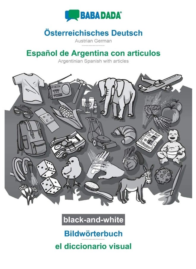 null - BABADADA black-and-white, Österreichisches Deutsch - Español de Argentina con articulos, Bildwörterbuch - el diccionario visual: Austrian German - Argentinian Spanish with articles, visual dictionary - Image 1