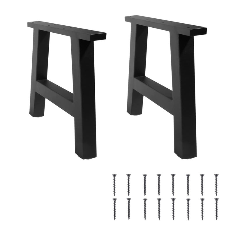 TCHOMENY TCHOMENY Bench Table Legs 16 Set of 2 Black Coffee Metal Legs Dining Iron Furniture Legs 16 INCH 