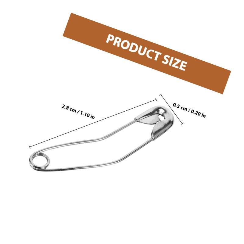 200pcs Curved Stainless Steel Safety Pins for Fabric Crafts Quilting and Sewing - Image 3