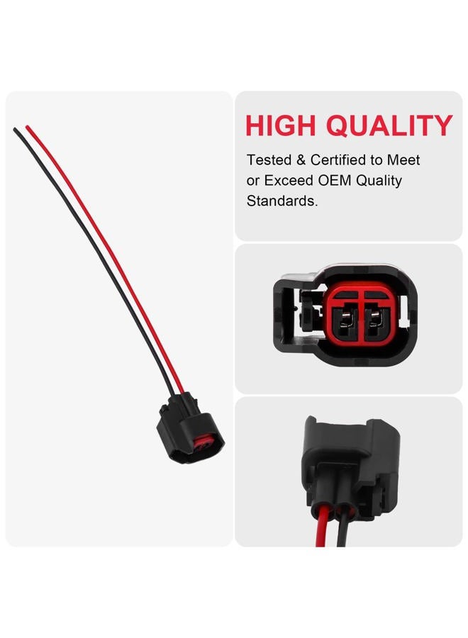 VASTAUTO Fuel Injector Pigtail Connector Plug Wire EV6 EV14 Fit for Ford F-150 F-250 Crown Victoria Mustang Pigtail Harness (8 Pcs) - Image 2