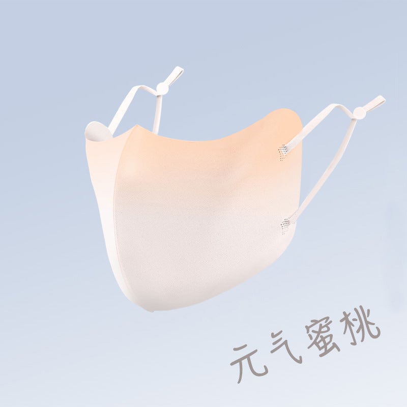 Generic Sunscreen Ice Silk Cloth Mask Thin Sunshade Mask Amazon Cross-border 3D Goddess Gradient Blush Mask Yuanqi Peach Eye Protection