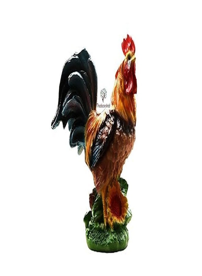 The Decorshed polyresin Small Cock Set for Home Decor, Room Decor (Medium, Yellow, 1 pcs) - Image 1