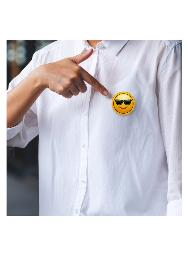 PRINTSHOP4ME Smiley Emoji Button Pins for Kids and Adults - Perfect for for Backpacks - Jackets - Fun Badge Pins - Expressive Smiley Emoji Badges - Image 5