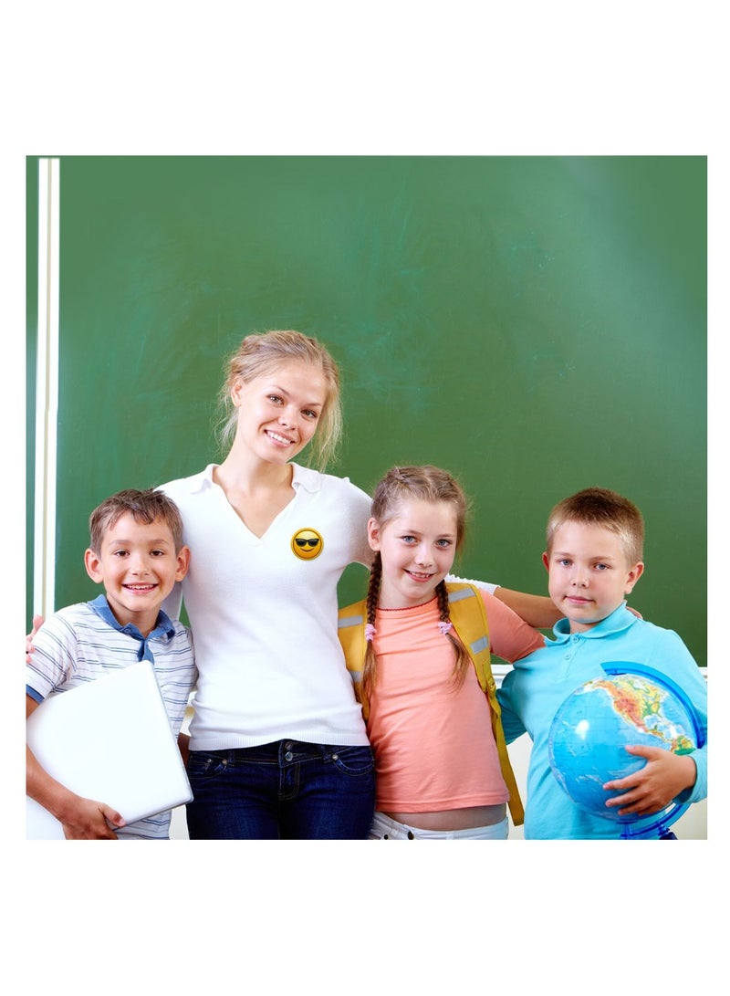 PRINTSHOP4ME Smiley Emoji Button Pins for Kids and Adults - Perfect for for Backpacks - Jackets - Fun Badge Pins - Expressive Smiley Emoji Badges - Image 2