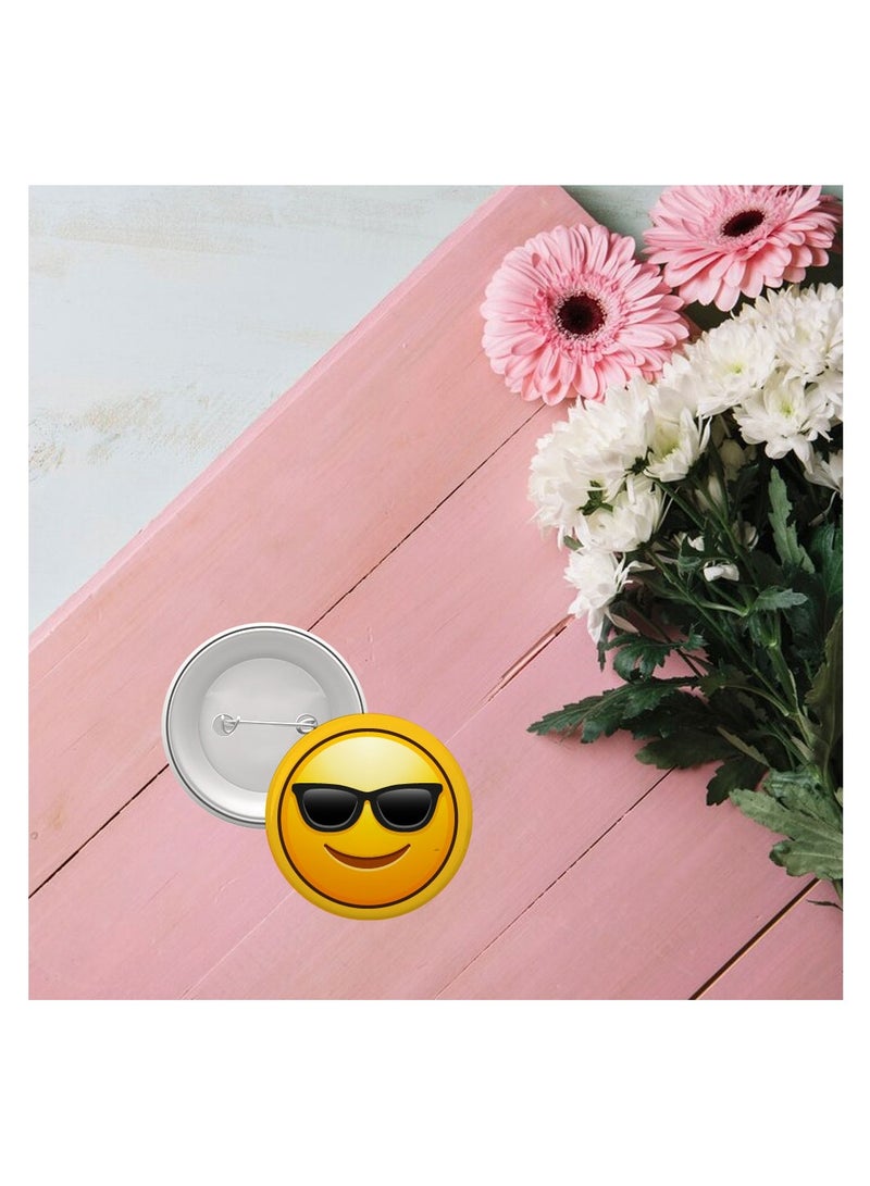 PRINTSHOP4ME Smiley Emoji Button Pins for Kids and Adults - Perfect for for Backpacks - Jackets - Fun Badge Pins - Expressive Smiley Emoji Badges - Image 4