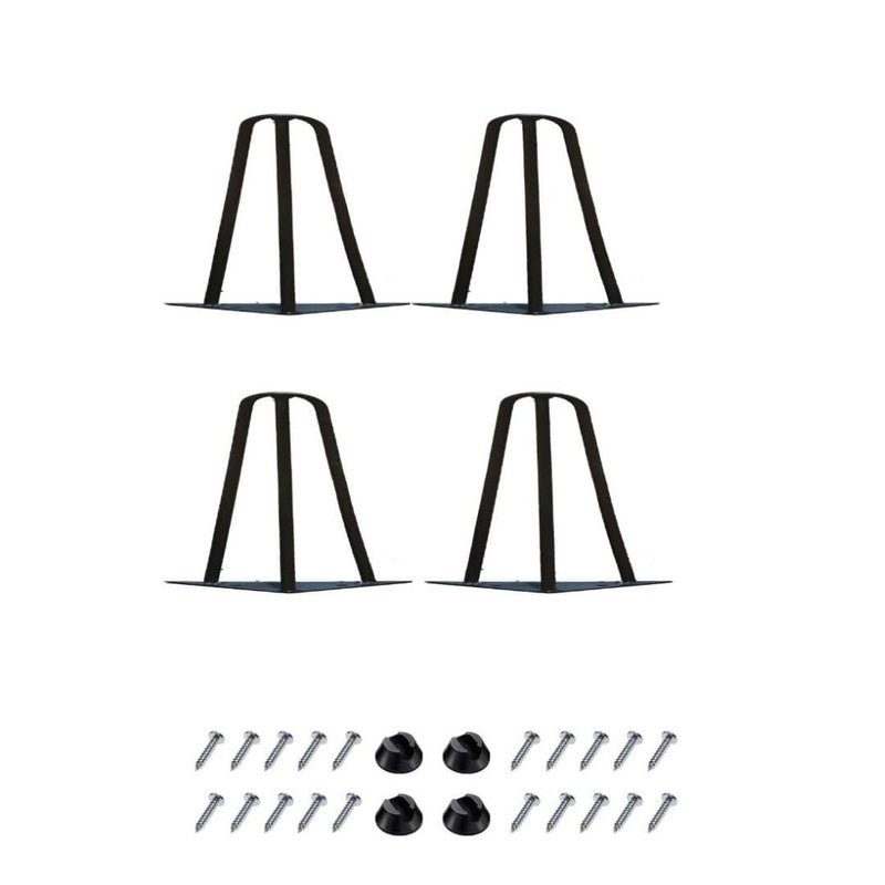 Ventuos K Group 6 Inch Industrial Heavy Duty Black Metal Leg for Easily DIY Home Project3 Road4 Leg - Image 1