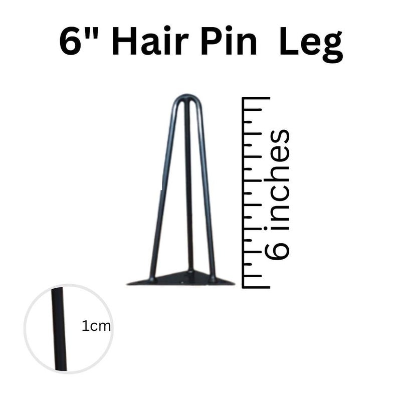 Ventuos K Group 6 Inch Industrial Heavy Duty Black Metal Leg for Easily DIY Home Project3 Road4 Leg - Image 3