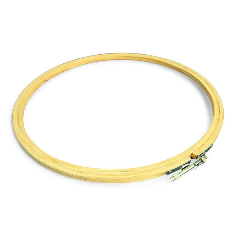 ADW CRAFT'S 16 INCH Embroidery Wooden Hoop(5 PLY, Pack of 1),Wooden Hoop Ring for Embroidery Kit,Wooden Embroidery Hoop Ring Frame,Wooden Frames for Craft Hoop Frame,Mini Wooden Hoop,Hand Embroidery Frame Wooden  - Image 1