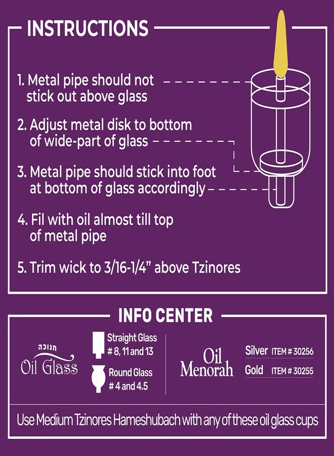 Ner Mitzvah Gold Wick Holder Set - 9 Medium Holders and 50 Wicks - for Oil Cup Candle Lighting, Multipurpose - Tzinores - Image 4
