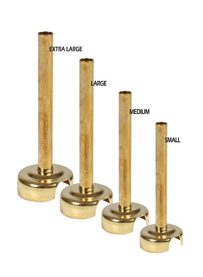 Ner Mitzvah Gold Wick Holder Set - 9 Medium Holders and 50 Wicks - for Oil Cup Candle Lighting, Multipurpose - Tzinores - Image 3