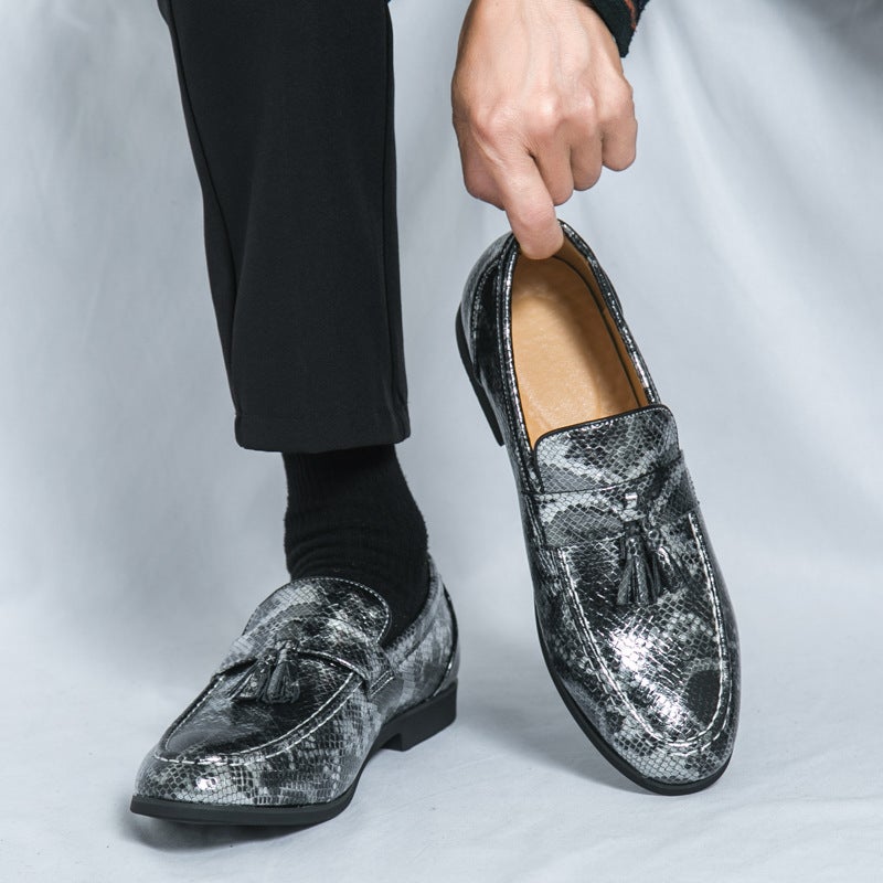 Large Size 48 Men'S Tassel Loafers 2025 Snake Pattern Leather Casual Slip-On Lazy Shoes - Image 4