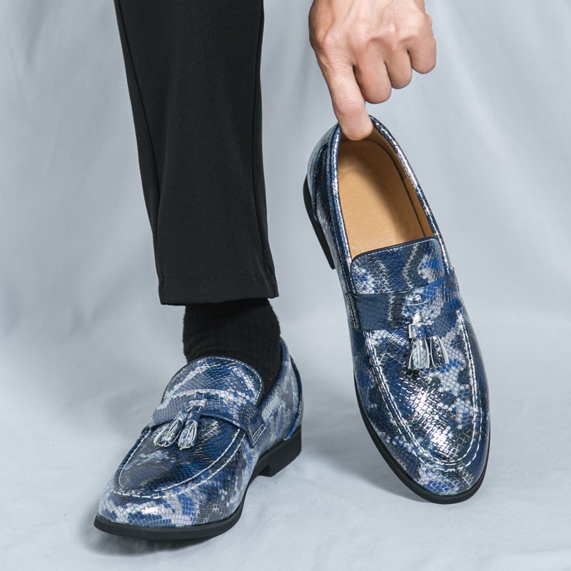 Large Size 48 Men'S Tassel Loafers 2025 Snake Pattern Leather Casual Slip-On Lazy Shoes - Image 5