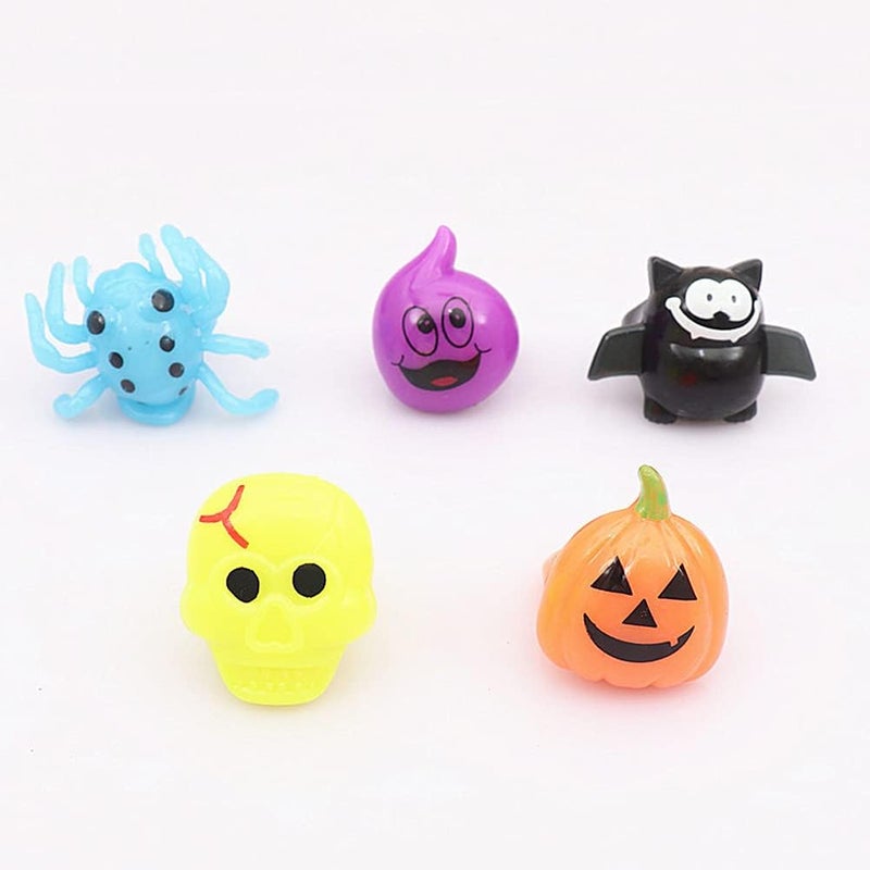 klarako 5 Pieces Halloween LED Flash Finger Rings TPR Rubber Lightklarako up Rings for Halloween Party Decoration Party Favors - Image 2