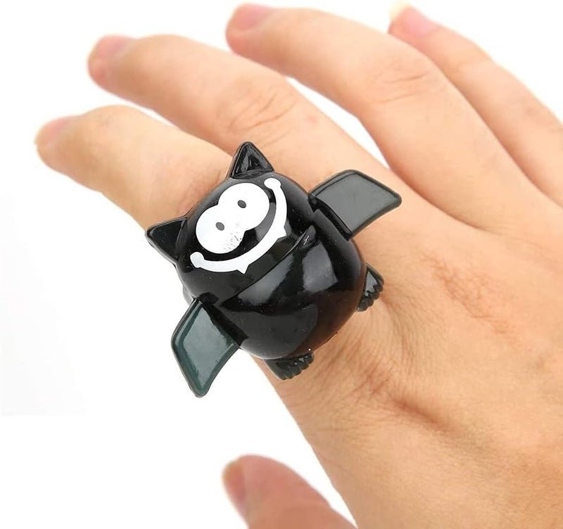 klarako 5 Pieces Halloween LED Flash Finger Rings TPR Rubber Lightklarako up Rings for Halloween Party Decoration Party Favors - Image 4