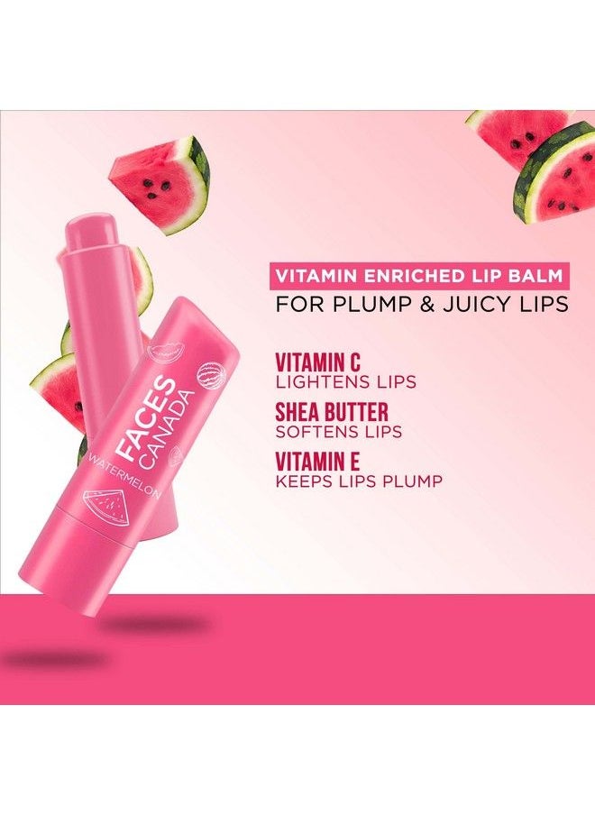 Faces - Canada Color Lip Balm Watermelon 02 4.5G ; Pink Tint ; 12Hr Moisture ; Spf 15 ; Shea Butter Vitamin C & E Enriched ; Hydrating & Nourishing For Dry Chapped Lips ; Softens Lips - Image 1
