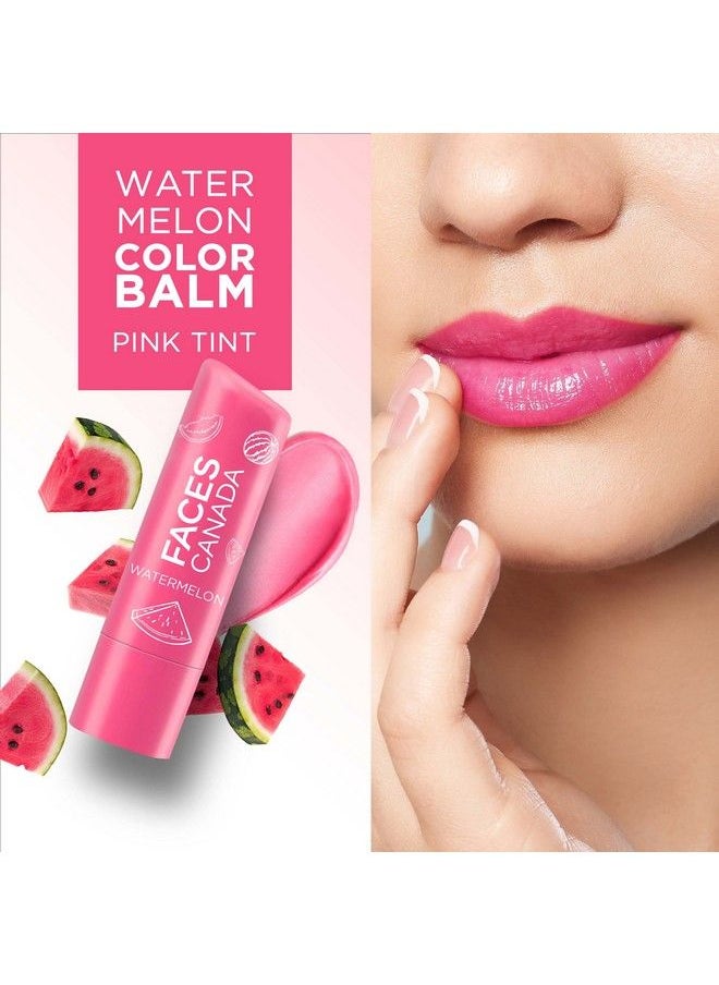 Faces - Canada Color Lip Balm Watermelon 02 4.5G ; Pink Tint ; 12Hr Moisture ; Spf 15 ; Shea Butter Vitamin C & E Enriched ; Hydrating & Nourishing For Dry Chapped Lips ; Softens Lips - Image 1