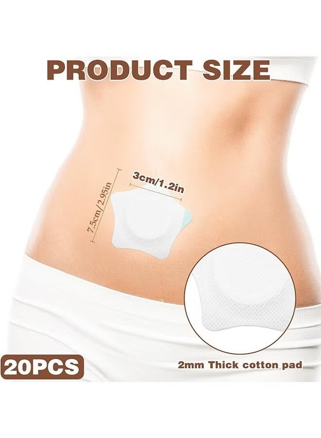 Loquat 20 Pcs Castor Oil Pack Wrap, Star Ahape Castor Oil Patches, Self-Adhesive Castor Oil Compress Wrap Pads - Image 2