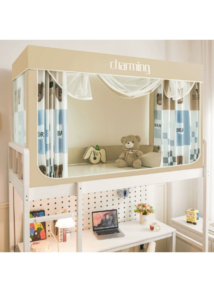 Arabest Bed Canopy Tents Curtain Blackout Curtain Single Bed Tent Curtain Student Shading Cloth Bed Canopy Mosquito Net Student Sleep Privacy Protection - Image 1