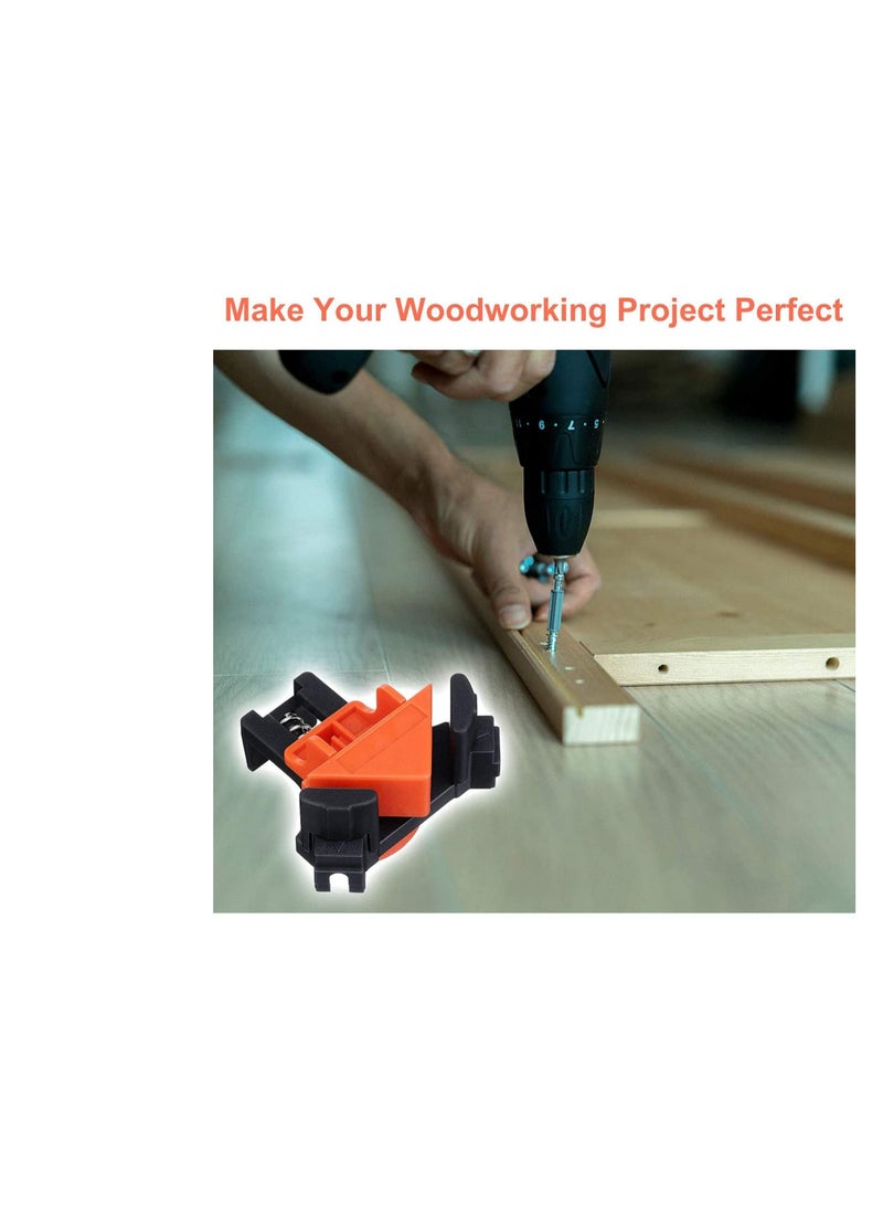 SOLARAE Corner Clamps, 90 Degree Angle Clamps, 4Pcs Adjustable 90 Degree Clamps for Woodworking Right Angle Clamp Multifunctional Single Handle Spring Loaded Swing Clip Fixer - Image 4